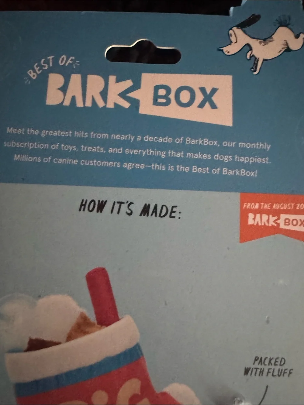 Bark Box Big Burp XL dog toy big gulp for dogs NEW giant dog drink cup